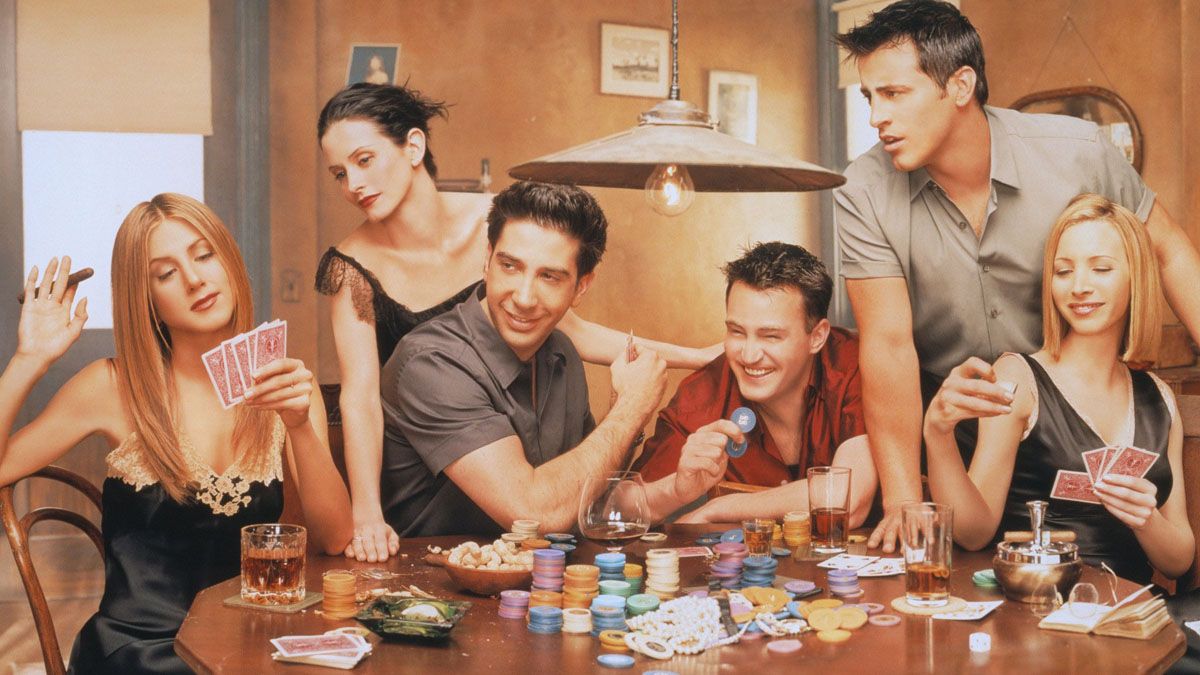 "Друзья" за игрой в покер